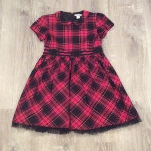 Red and black plaid Christmas dress